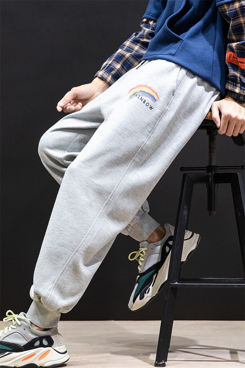 K12064-P40束脚纯棉运动裤男士休闲裤大码宽松卫裤男马切达,男装休闲裤,电商A040A