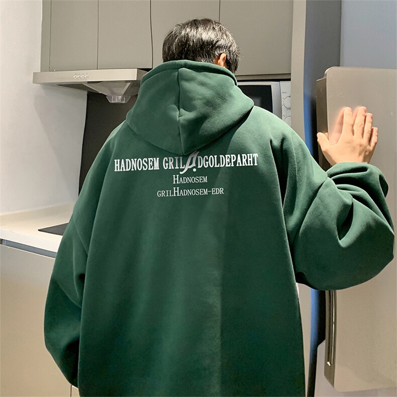 抖音得物供货可提供视频秋冬重磅美式宽松连帽卫衣DL1989,男装卫衣,电商A486