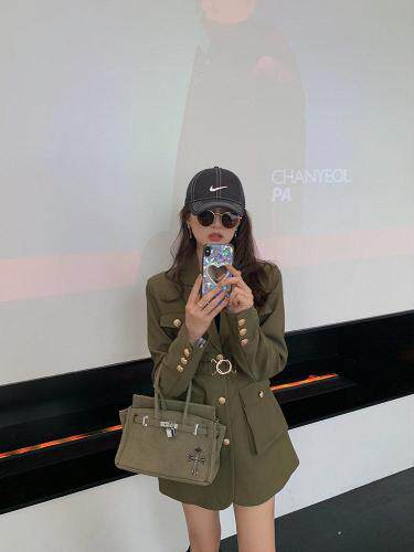 【春季新款】工装军绿气质西装，女装西装，F/TU