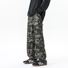 8XL-M迷彩裤大码美式高街hiphop伐木裤直筒长裤工装裤子KZ1912P58，男装工装外套，电商B238