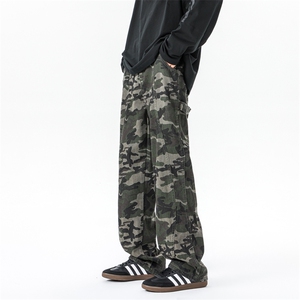 8XL-M迷彩裤大码美式高街hiphop伐木裤直筒长裤工装裤子KZ1912P58图片