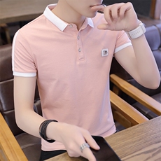 款8701-P35男士短袖t恤夏装2021新款纯棉翻领polo衫体桖，男装T恤，电商D310（原电商305）