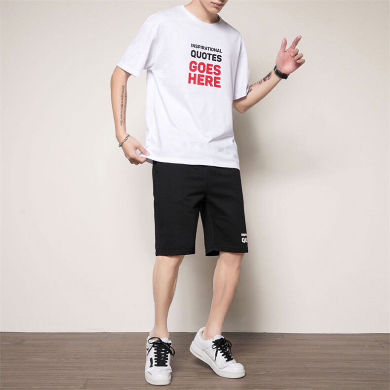 2021夏装潮牌纯棉青少年休闲运动两件套短袖套装男H0807-P35,男装休闲套装,星座217-4