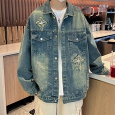 牛仔美式秋季夹克新款男时尚潮外套J3309P68，男装夹克，星座1116-2