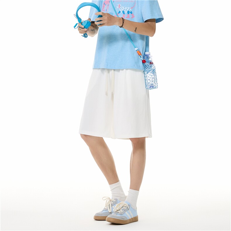 2025夏季新款简约设计感透气休闲冰丝短裤B315-K25560-特p25控48图片