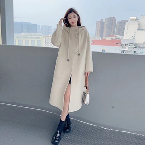 2026年新款斗篷双面羊毛大衣女秋冬季高级感超好看羊绒毛呢子外套,女装双面呢大衣,丝露怡语