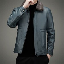 BAMJ-7725钱塘2020-2中年男士秋冬季新款商务休闲夹克皮衣P835，男装皮衣，钱塘207-2