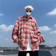 秋季潮流气质新款青春流行潮衬衫标准方领原宿纯色男简约，男装衬衫，星座716-4