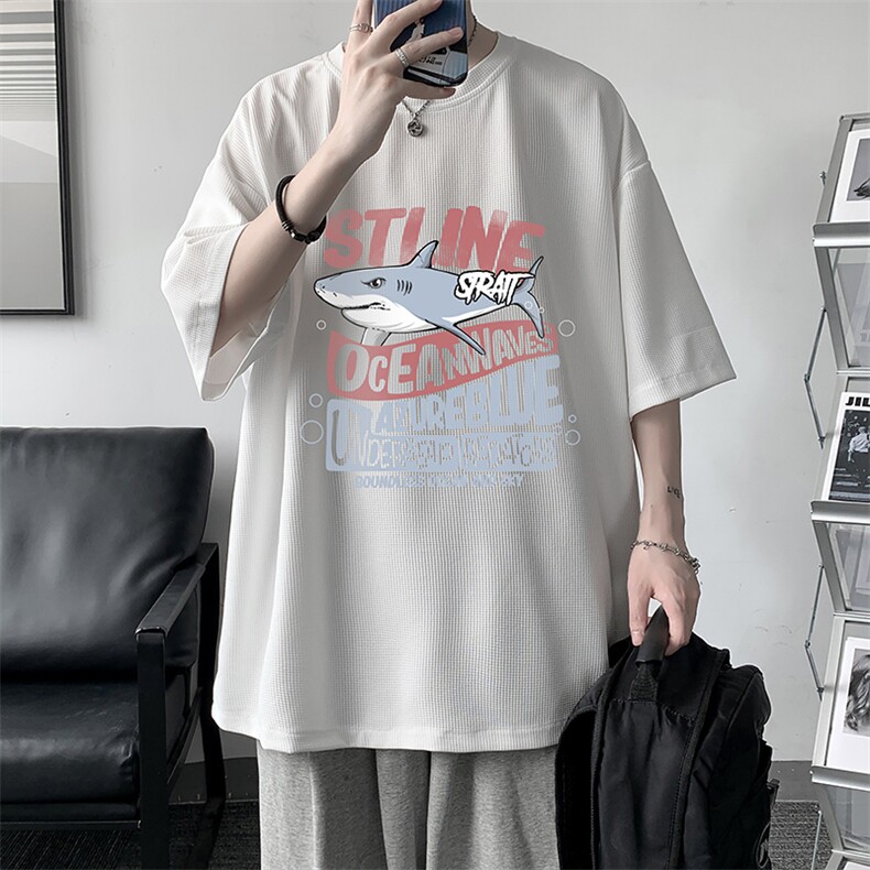 华夫格t恤男短袖男大码五分袖大皂风HT73331-P22,男装T恤,电商A040