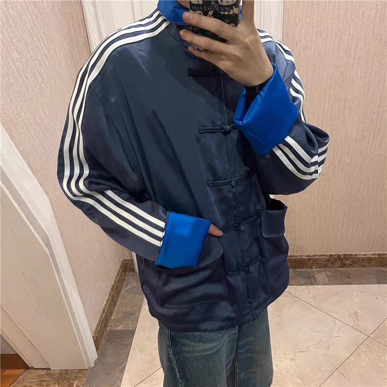 新中式立领盘扣夹克男风中山装春秋季唐装外套JK43-P65,男装夹克,星座1007（原301D）