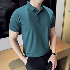 2024夏季新款冰丝无痕宽松翻领POLO衫男57713-p50，男装Polo衫，电商D303