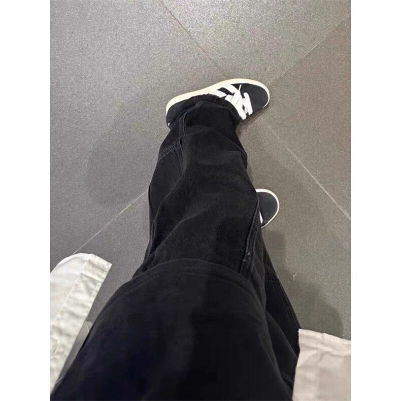 【有货】DK8679-P50新塘货美式牛仔裤男女百搭直筒微喇显瘦长裤图片