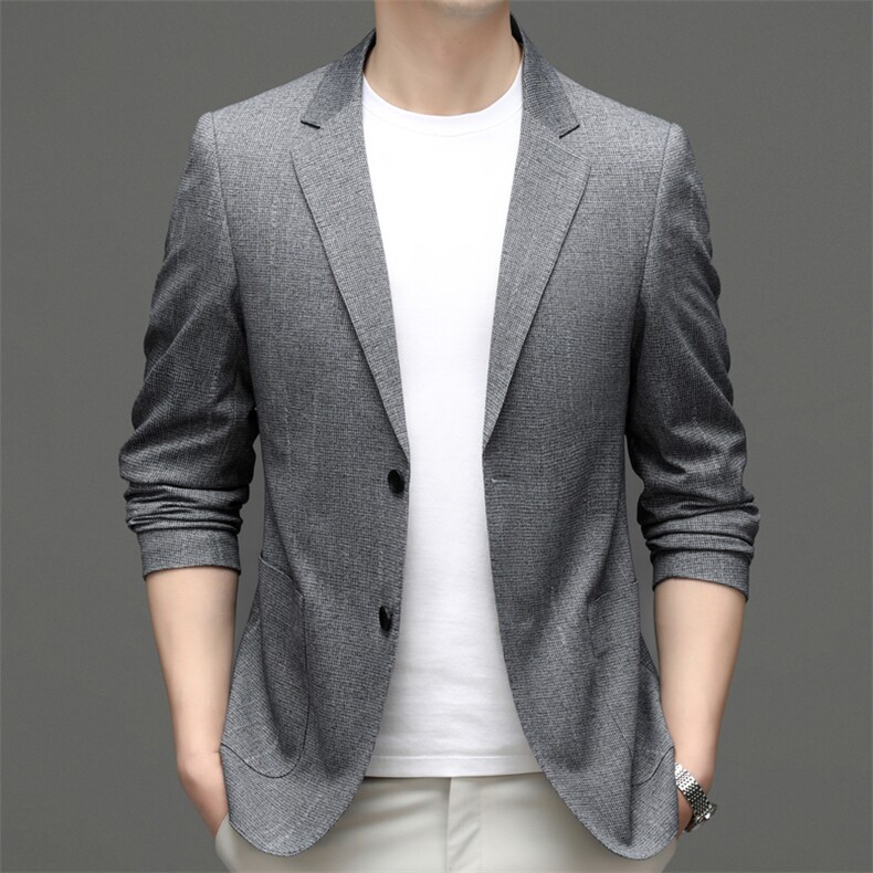 M5551-1钱塘2020-3春夏新款男士商务休闲西服简约百搭外套P135图片