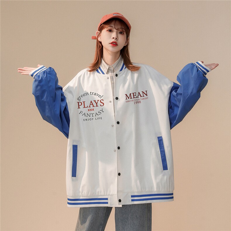 中性风2023秋季新款港风设计感潮牌潮流棒球服外套G8021p65控88,男装夹克,A247A