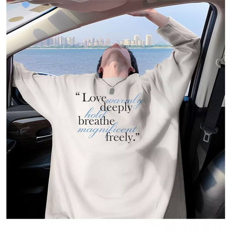 新款百搭日系ins简约慵懒气质纯棉长袖T原宿文艺流行T127-P30网图，女装T恤，电商B245