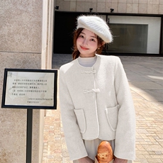小香风短外套女2025秋季新款白色芥末绿外套披风女8837p145k208，女装短外套，2D143