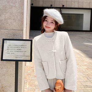 小香风短外套女2025秋季新款白色芥末绿外套披风女8837p145k208图片