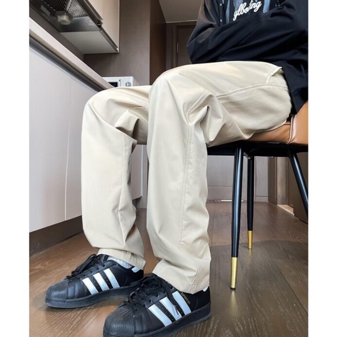 美式破坏线条直筒伐木工装裤男款春秋款2025新款修身男士休闲裤子,女装休闲裤,星座1210-1