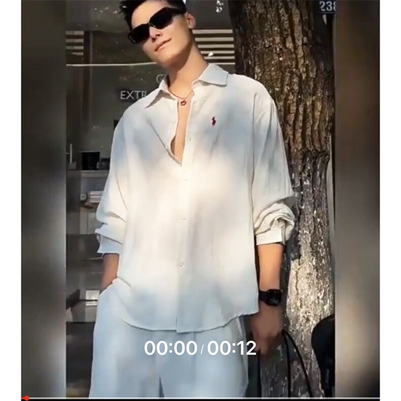 TC01棉麻透气凉爽慵懒高级感青少年长袖衬衫短裤套装男女 网图图片