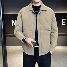 新款男士小翻领羽绒服夹克加厚防寒309B-3-81072-P188，男装夹克，星座1409-3