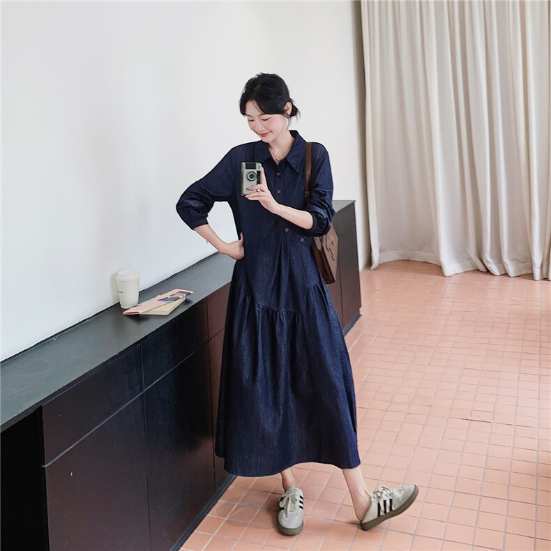 现货原创25秋宽松休闲牛仔连衣裙2C293-Q875-P165-K258,女装连衣裙,2C293