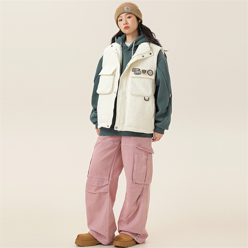 2025冬季新款男日系潮牌立领白鸭绒羽绒服加厚马甲棉衣YR70-F199,男装羽绒服,电商A101（原外27）