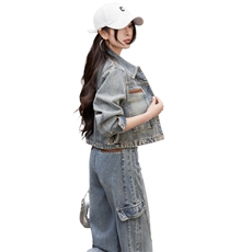 牛仔外套女洋气减龄显瘦春秋装2025新款轻熟风时尚气质两件套套装，女装套装/套裙，江南女神
