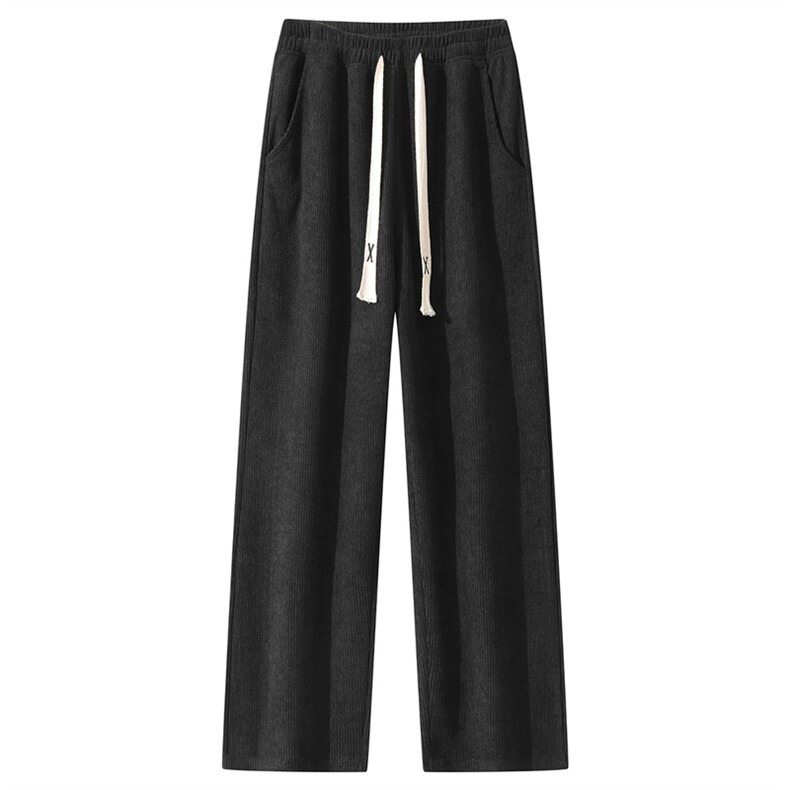 灯芯绒长裤2024外贸大码青少年纯色百搭休闲直脚运动长裤K809-P23，女装休闲裤，星座1816-2（原1210–2）