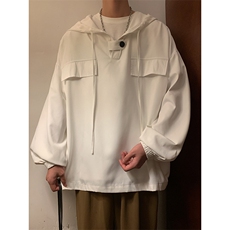 现货DSA059-7839-P45控68秋季连帽休闲宽松高品质百搭卫衣上衣，男装卫衣，电商A059