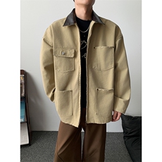 得物二开重磅百搭时尚潮流秋中长复古工装夹克外套男JK1298-P98，男装夹克，星座1103-3