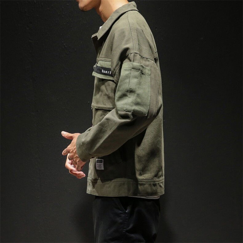 2021春秋季新马切达日系潮男大码贴布工装翻领夹克外套J972-P65,男装夹克,电商A001