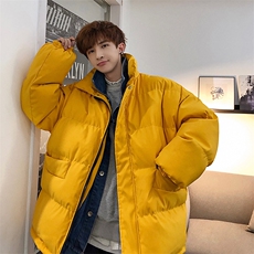 现货一万抖音直播大牛仔假两件大码棉衣情侣棉服8218P118，男装棉衣，电商A030