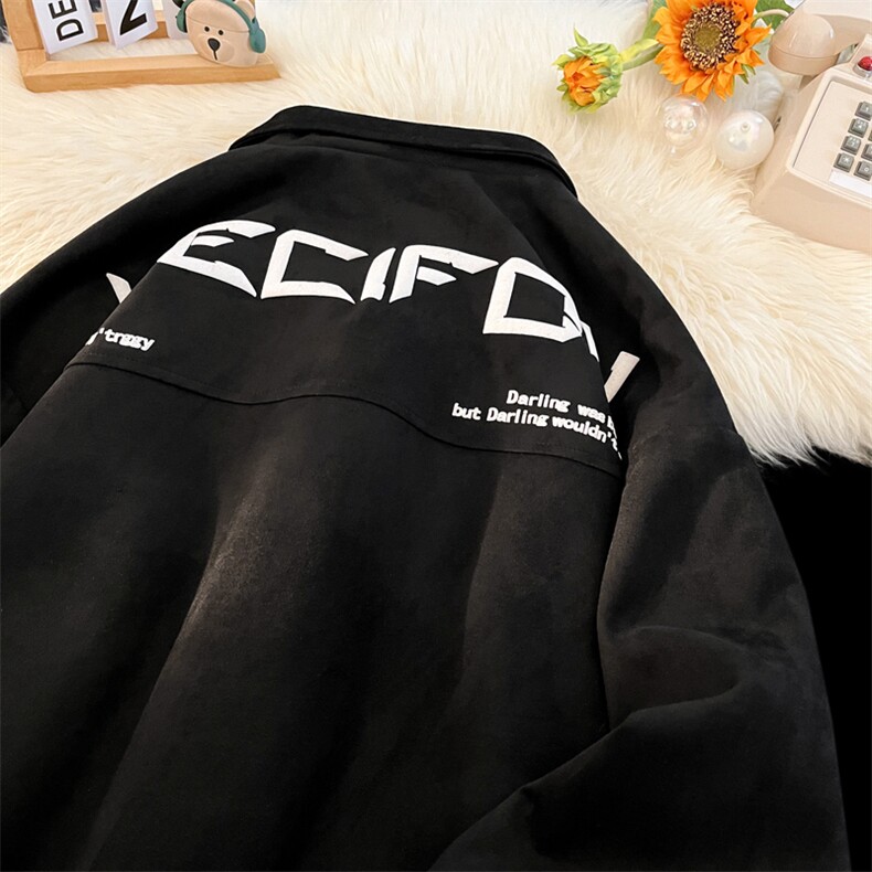 发泡印花夹克男高克重麂皮绒棒球服休闲冲锋衣外套6007-P60-控108,男装夹克,星座207
