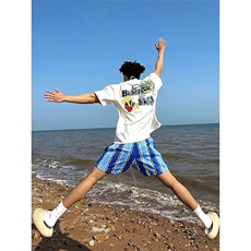 万针全刺绣工艺抖音得物高品质260克重磅纯棉双纱美式高街短袖T恤，男装T恤，电商A486