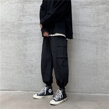 工装裤男束脚潮牌直筒宽松ins裤子韩版潮阔腿休闲长裤GZK305-P35,男装休闲裤,星座1008-1