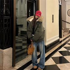 【有货】DM6105-P105大毛领保暖连帽派克服女冬季新款加厚棉服，男装棉衣，星座603-2