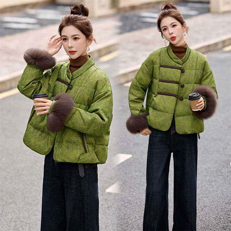 2025年冬季中式白鸭绒羽绒服外套,女装羽绒服,橙子家
