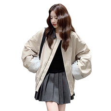 2C085-Q100P1155新款复古中性风棒球服夹克外套控248，女装短外套，2C085