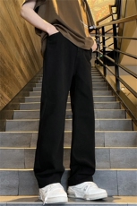 黑色直筒牛仔裤宽松微弹百搭长裤A061-EX2639-P45，男装牛仔裤，电商A061