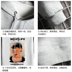 WY2213-P35纯连帽卫衣男大码运动帽衫宽松薄网格，男装卫衣，电商A040A
