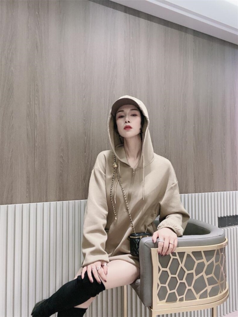 帽子空气卫衣ＭＬ，女装卫衣/绒衫，可纳奇