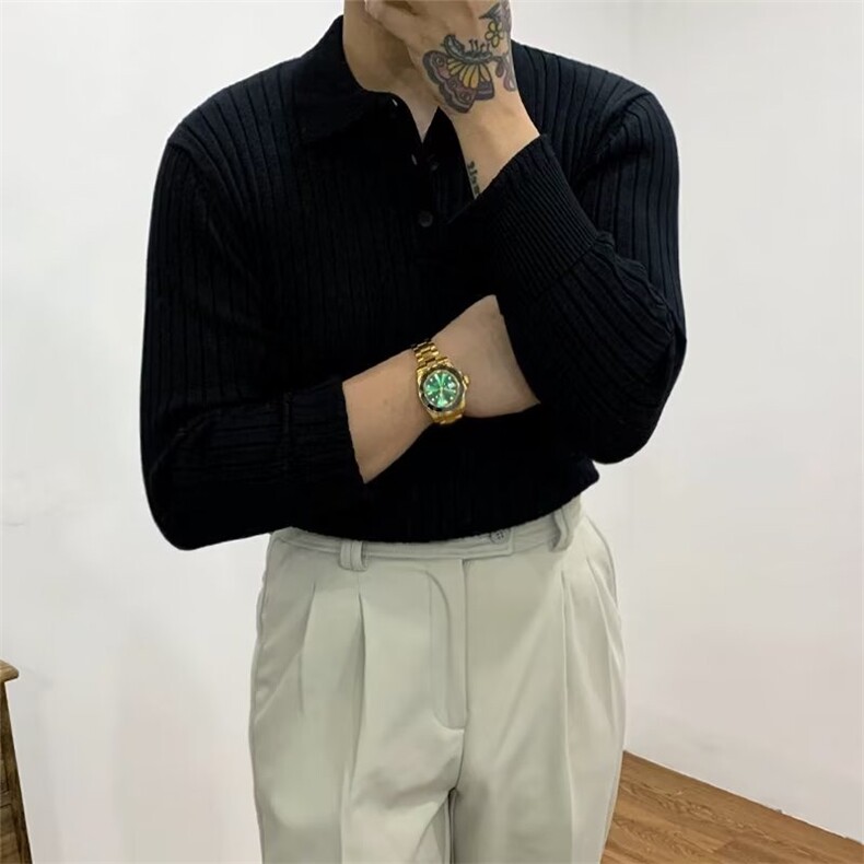 B509网络图P36黑色白色棕色M~3XL,男装针织衫/毛衣,星座506A