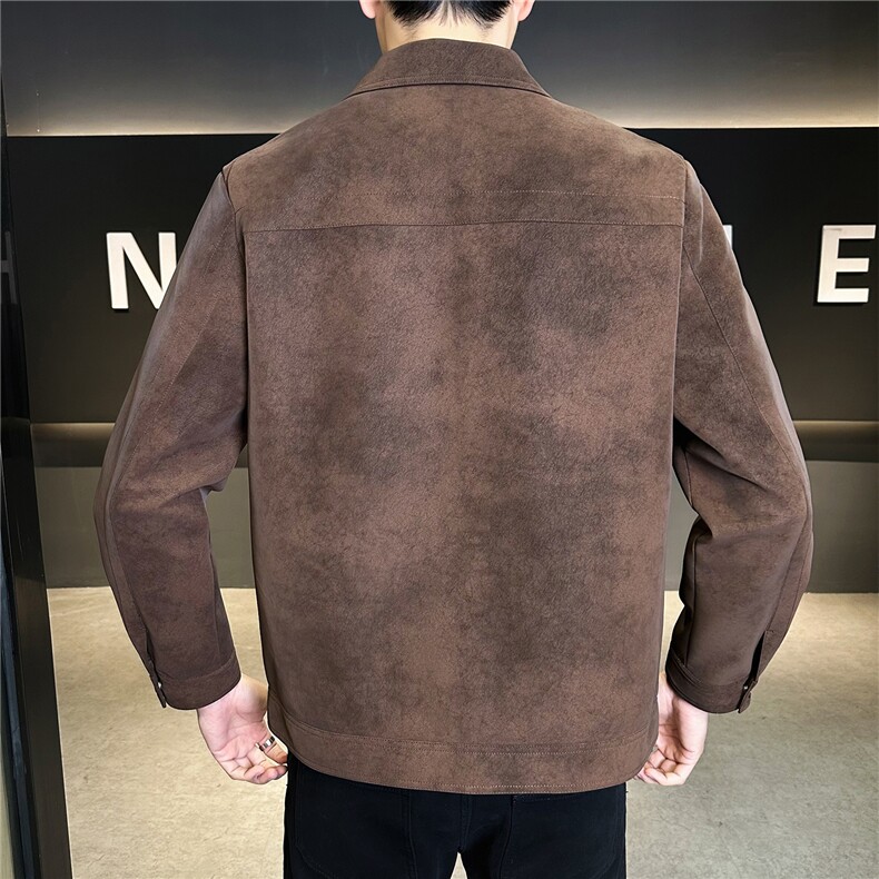仿小牛皮扎染皮衣夹克男士外套C317-9895-P140卷后188,男装夹克,电商C317