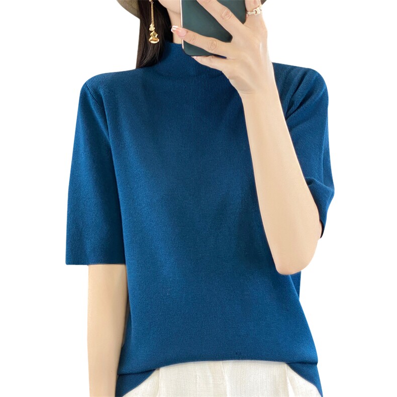 秋冬季新款纯色毛衣女宽松显瘦时尚百搭针织上衣,针织衫/毛衣,贵皇网供仓