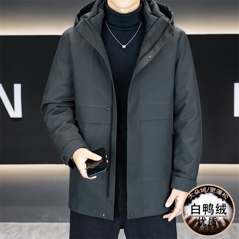 新标50白鸭绒可拆卸内胆男士连帽休闲商务羽绒外套Y9806-P198,女装短外套,星座310B-3