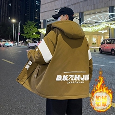 秋冬男式加绒加厚夹克男时尚潮流加厚棉衣男外套MY1685-P73，男装夹克，星座310B-3