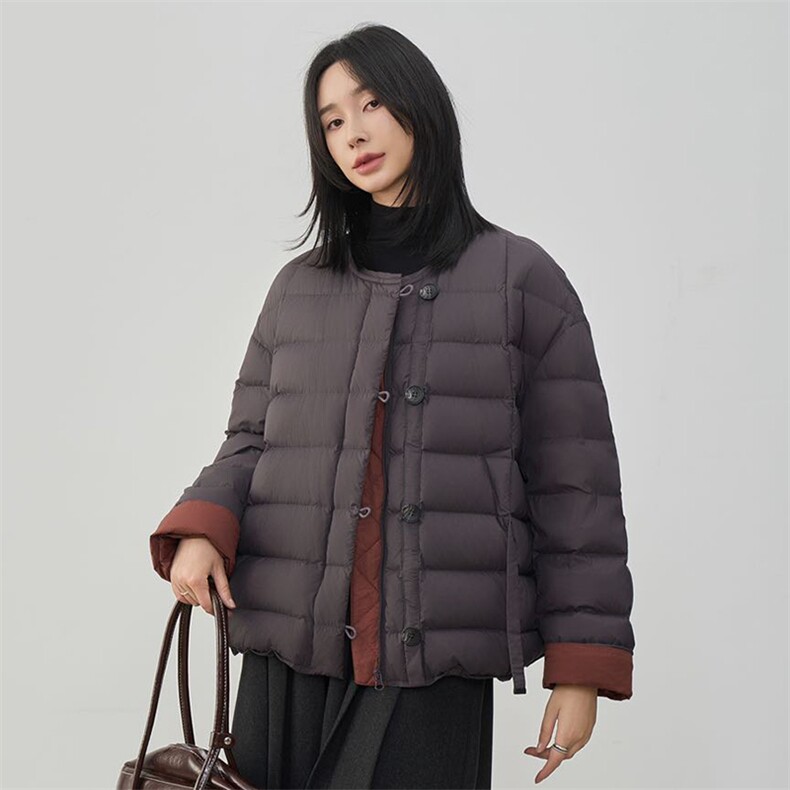 现货2025年冬季新款90白鸭绒休闲羽绒服女,女装羽绒服,阳光伊恋