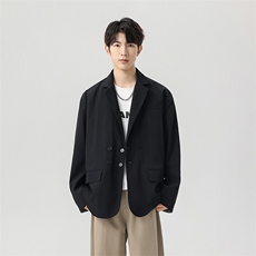 得物二开复古高级感西服外套男秋季潮流小众休闲衬衫JK1248-P70，男装西服，星座1103-3