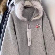 女秋冬可爱连帽加绒加厚卫衣外套学院风毛领学生WX337，女装短外套，星座1116A（原606A-3）