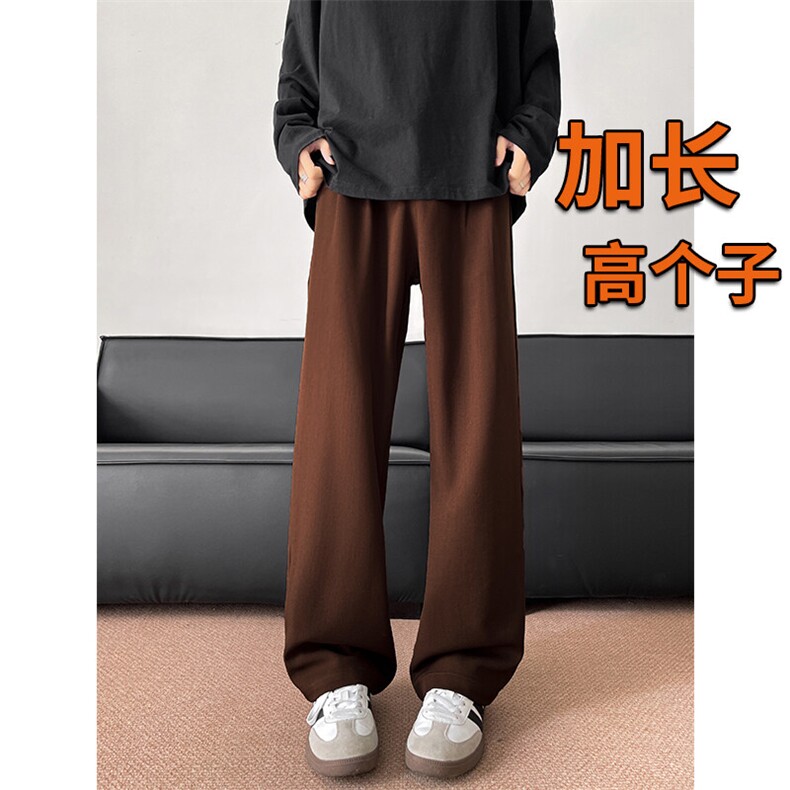 春季高个子加长西裤垂感直筒休闲裤男阔腿长裤子188cm115KZ028P55图片